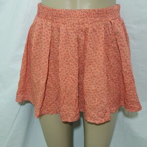 𝅺UK2LA Coral circle Skater Skirt Floral sz l new